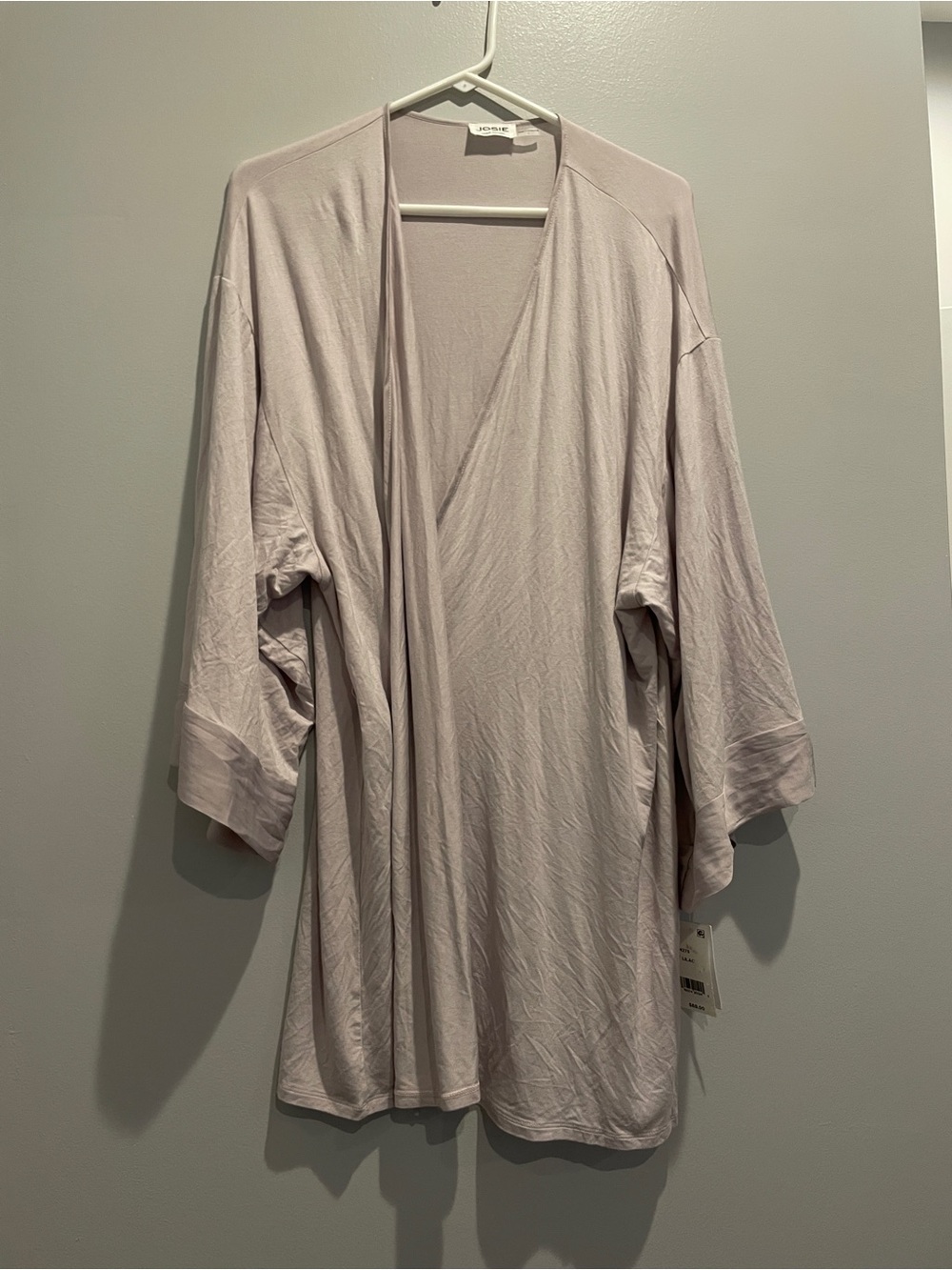 NWT JOSIE NATORI Light Lilac Robe Size L